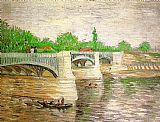 Famous Pont Paintings - The Seine with the Pont de la Grand Jatte